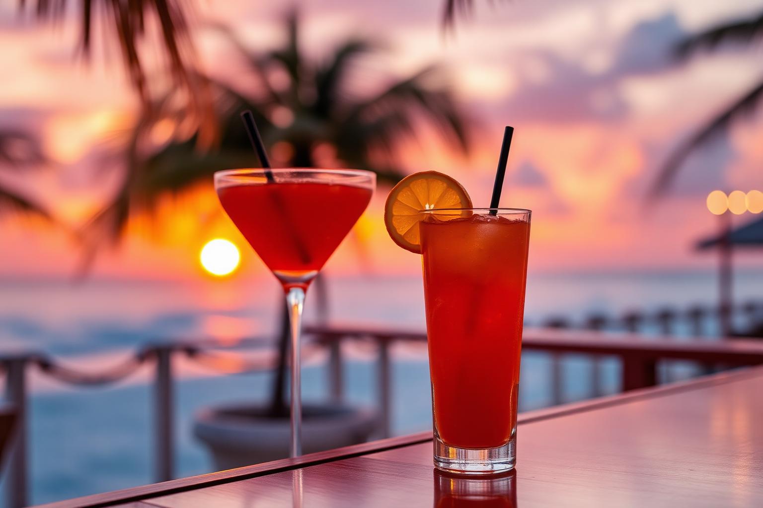 Cocktails at the cliff bar