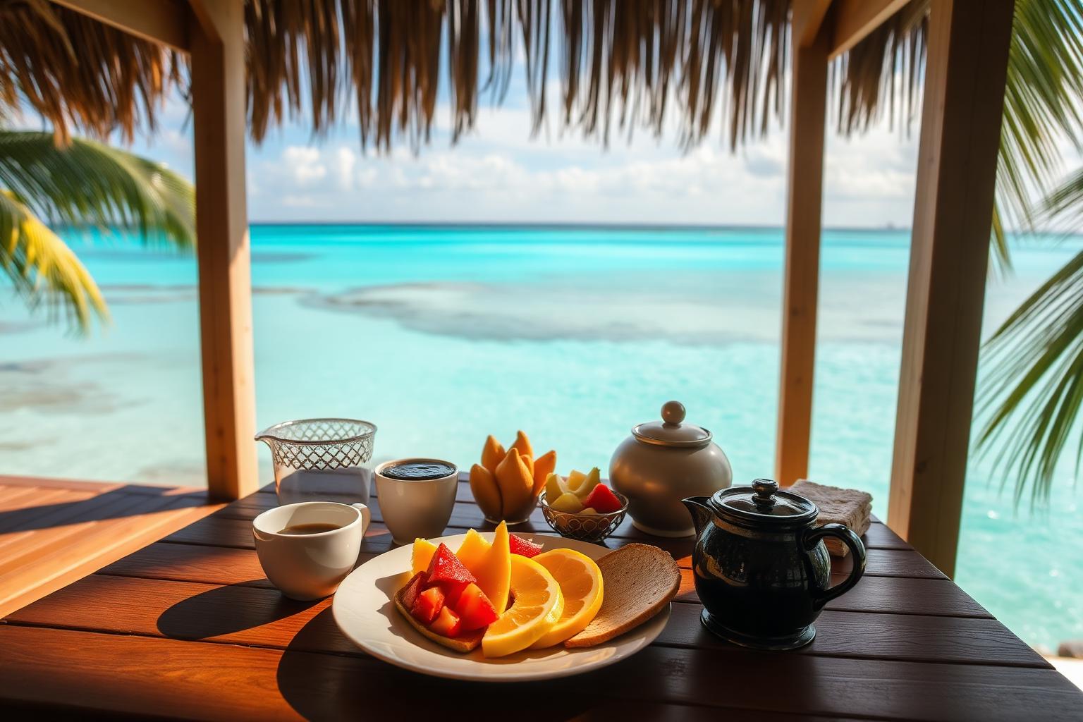 Breakfast as the sun arrives